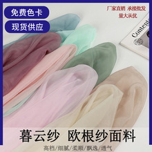 暮云纱欧根纱云雾纱面料 亲肤礼服汉服连衣裙防晒衫雪纺面料布