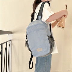 Nylon backpack men Korean version new ins large capacity solid color casual travel thin lightweight commuter backpack women