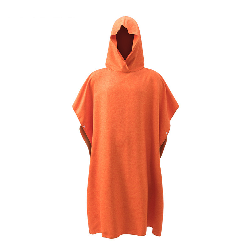 Capa de playa de secado rápido de terciopelo de doble cara, buceo, secado rápido, cambio de ropa con capucha, toalla absorbente, baño de aguas termales, cambio de ropa