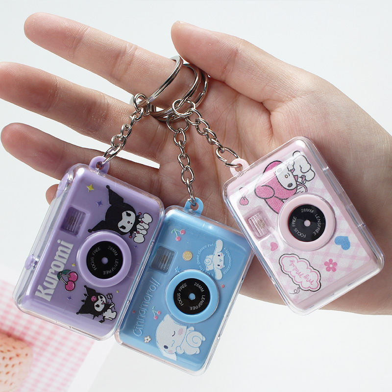 Luminous Sanrio Camera Pendant Yugui Dog Luminous Small Camera Keychain Kulomi Meruti Camera Accessories
