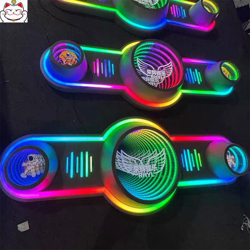 Módulo personalizado espejo de abismo, laoscópio, KTV bar, clubhouse, caja de lámpara luminosa dinámica tridimensional, módulo de metal integrado