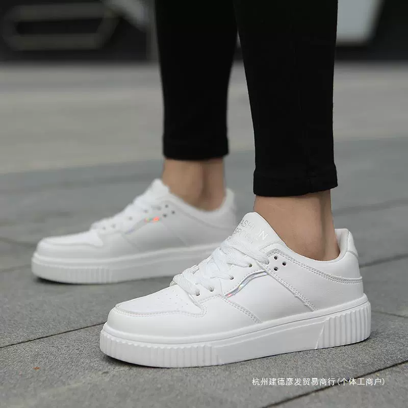 Trend white shoes, universal casual footwear, sneakers