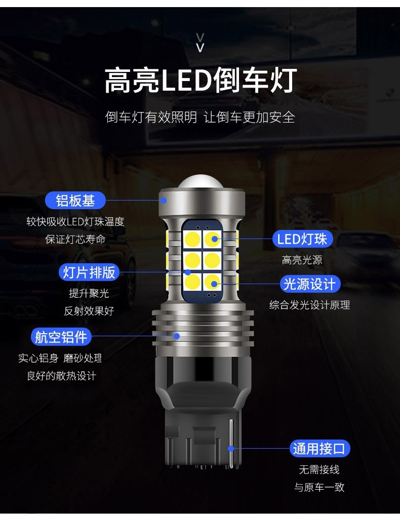 Cross-border special flash new high current decoding car LED lamp 15 1156 T20 7443 brake light