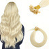 Hair Extensions 60 # Colored Flat-Top Hair Extensions to Increase Hair Volume, Light Yellow Real Human Hair Flat-Top Extensions, 20 Bundles/Pack. Hair Extensions 60 # Colored Flat-Top Hair Extensions to Increase Hair Volume, Light Yellow Real Human Hair Flat-Top Extensions, 20 Bundles/Pack.