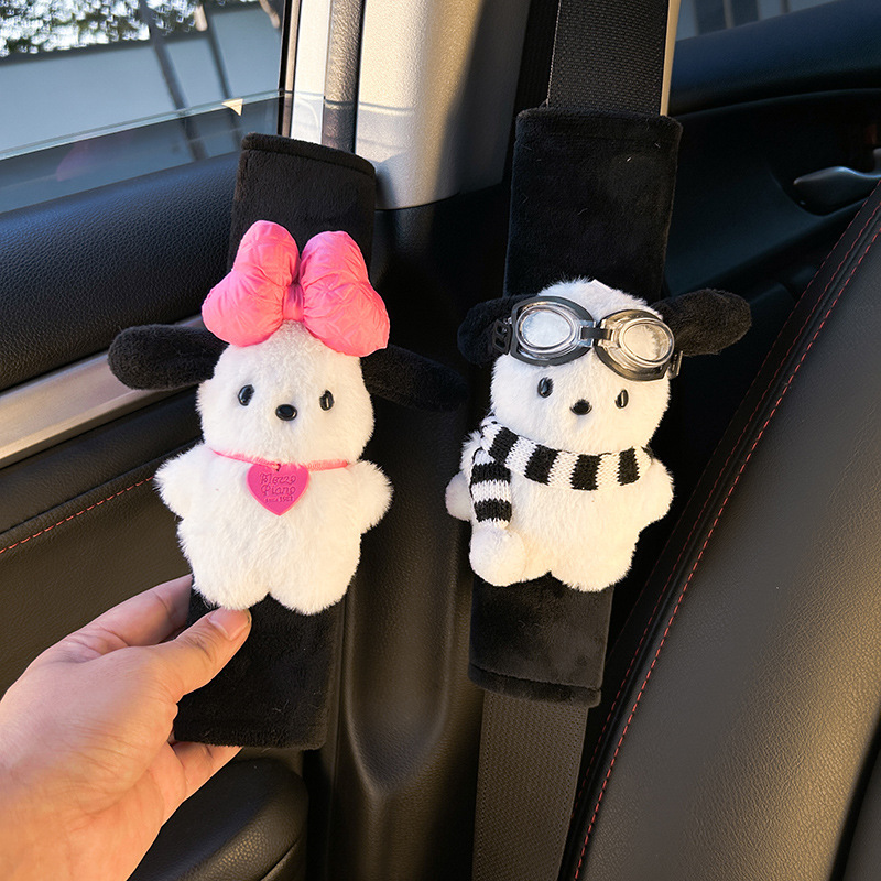 Cubierta de hombro con correa de coche, funda decorativa de condón lindo, cuello suave y anti-estrangulado, pareja, protección de coche, mujer