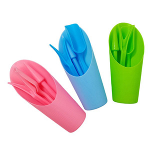 4 succulent tools suit seedling opener hole puncher bucket shovel soil shovel flower gardening tools pot pot plastic shovel