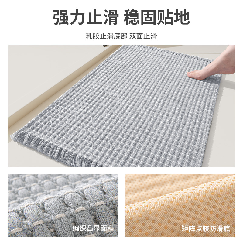 Baño piso Mat Puerta de baño absorbente alfombra hogar inodoro antideslizante piso alfombra de la puerta de baño estera de la puerta