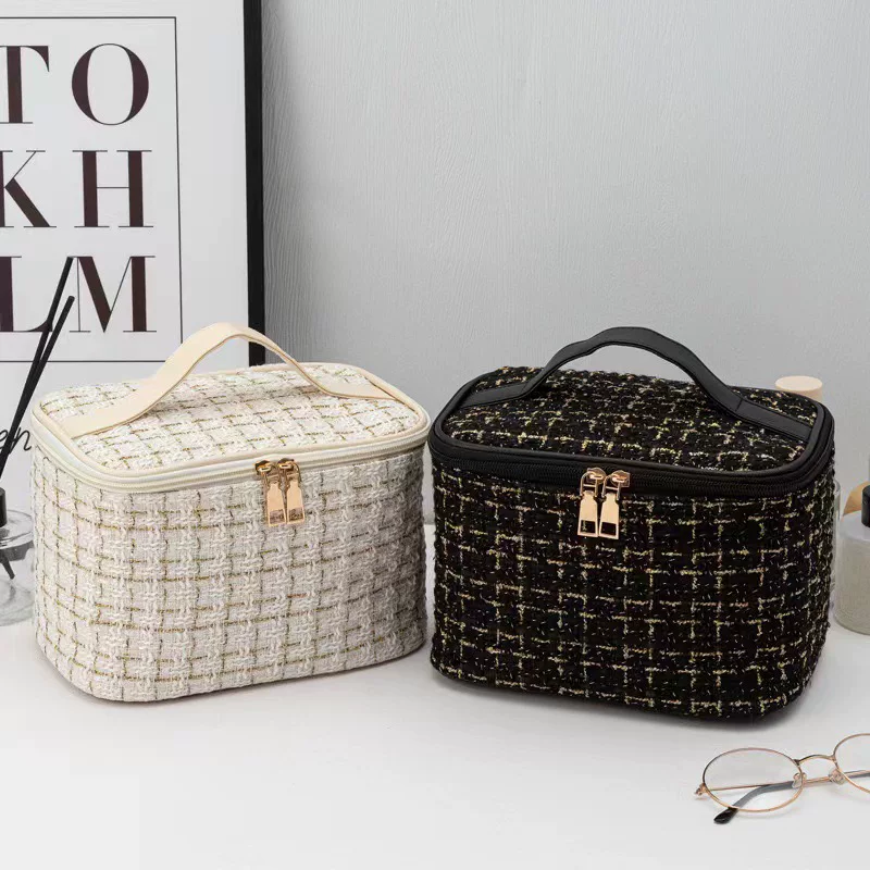 Косметичка высокого качества, вместительный органайзер, элитный, стиль Chanel