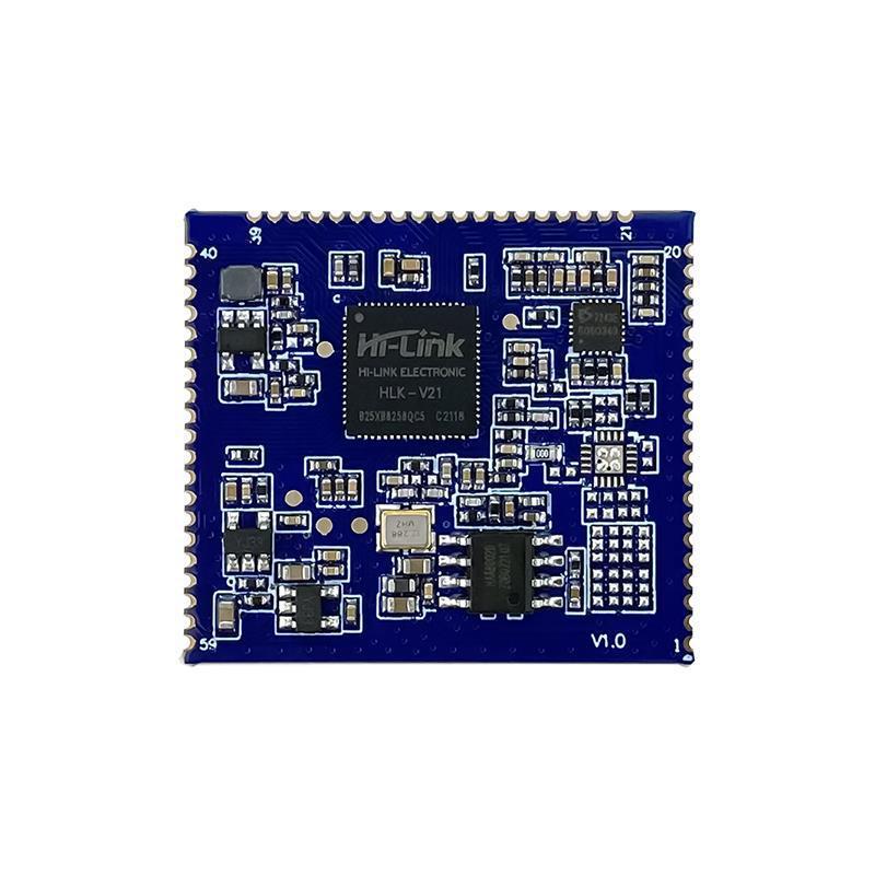AIインテリジェントオフライン音声認識モジュールV21デュアルマイクノイズリダクション低消費電力音声制御スイッチ制御チップドアベル|undefined