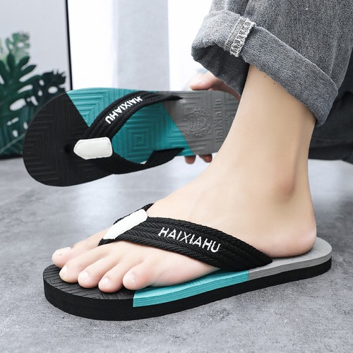 Man's Summer Oversized Slip-Resistant Outdoor Toe-Slip Sandals for Men