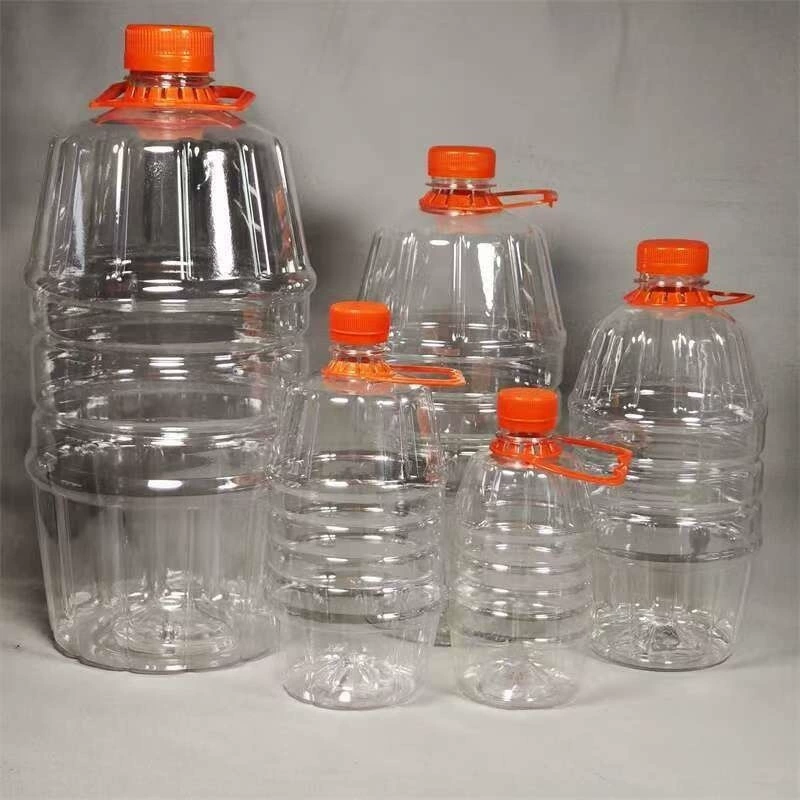 Transparent plastic bottle, pocket flask for home use sealed