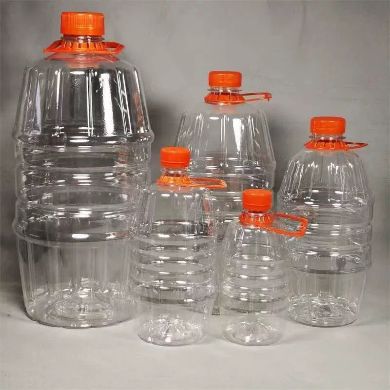 Transparent plastic bottle, pocket flask for home use sealed
