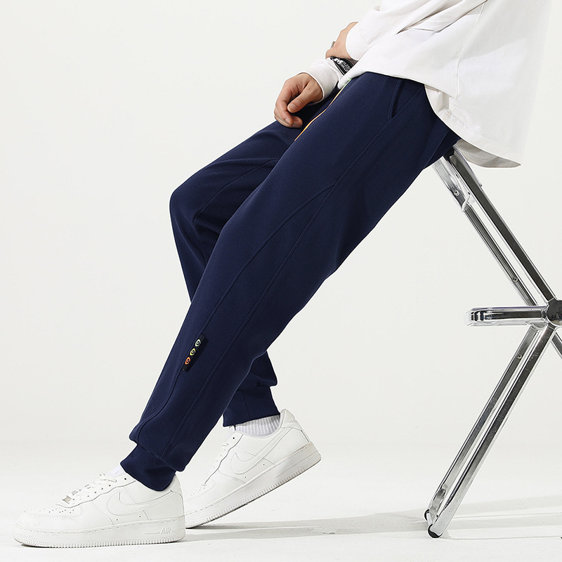 Pantalones informales para hombre, pantalones de invierno a la moda, pantalones de chándal gruesos con forro polar para hombre, pantalones largos informales para hombre, pantalones deportivos, pantalones finos para hombre image 9