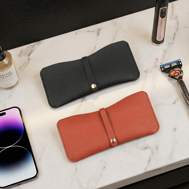 Soft Leather Eyeglass Case for Men, Pu Foldable Glasses Case, Sunglasses Frame Storage Box, Custom Sunglasses Pouch Soft Leather Eyeglass Case for Men, Pu Foldable Glasses Case, Sunglasses Frame Storage Box, Custom Sunglasses Pouch