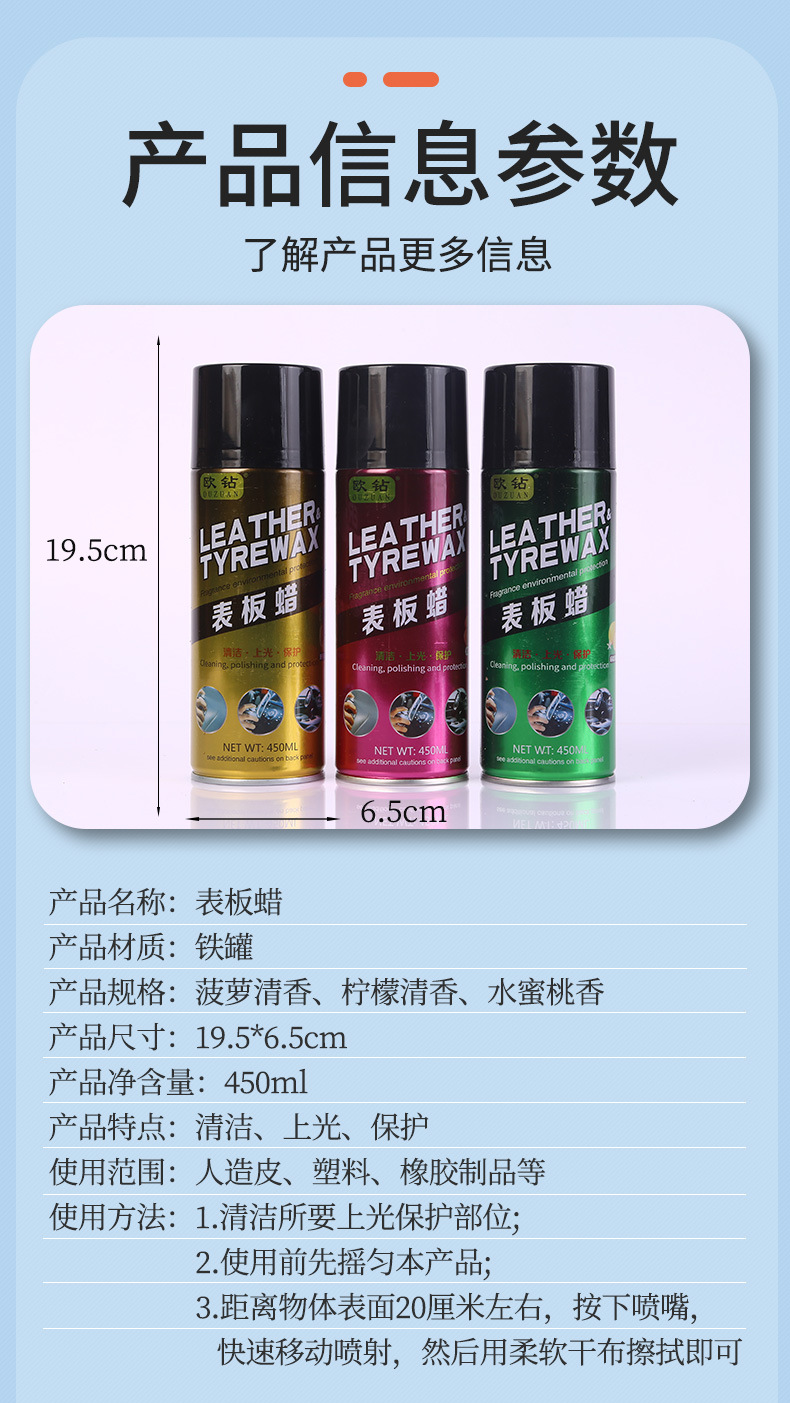 Dashboard Wax Car Dust Removal Cleaning Interior Beauty Polishing Wax