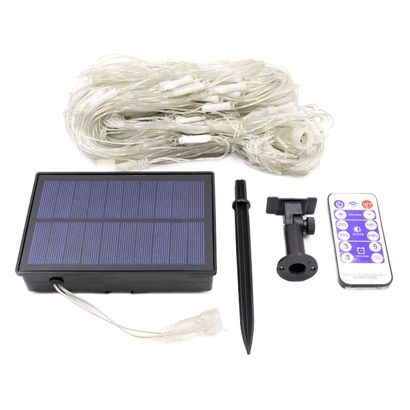 Luz de color directa de fábrica luz cascada Luz neta Decoración de vacaciones de Navidad Luz neta solar Decoración DE BODA Luz de rejilla neta