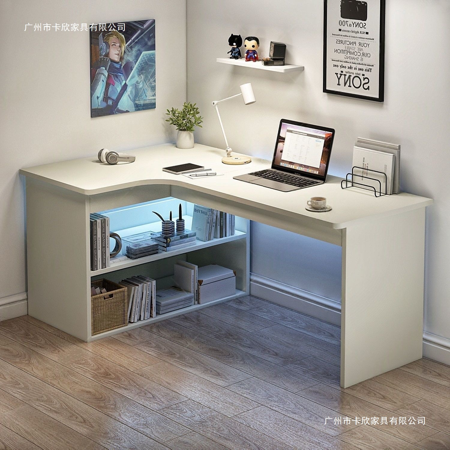 Corner Desk Bookcase Integrated Bedroom Computer Desk Bookshelf Combination Writing Simple Student Home Desktop Table