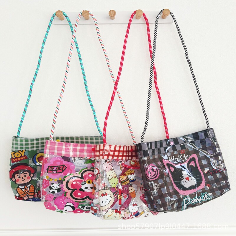 2025 New Summer Hawaiian Kitty Cat Vacation Casual Woven Bag Cute Cartoon Embroidered Women's Bag Cartoon 2025 New Summer Hawaiian Kitty Cat Vacation Casual Woven Bag Cute Cartoon Embroidered Women's Bag Cartoon
