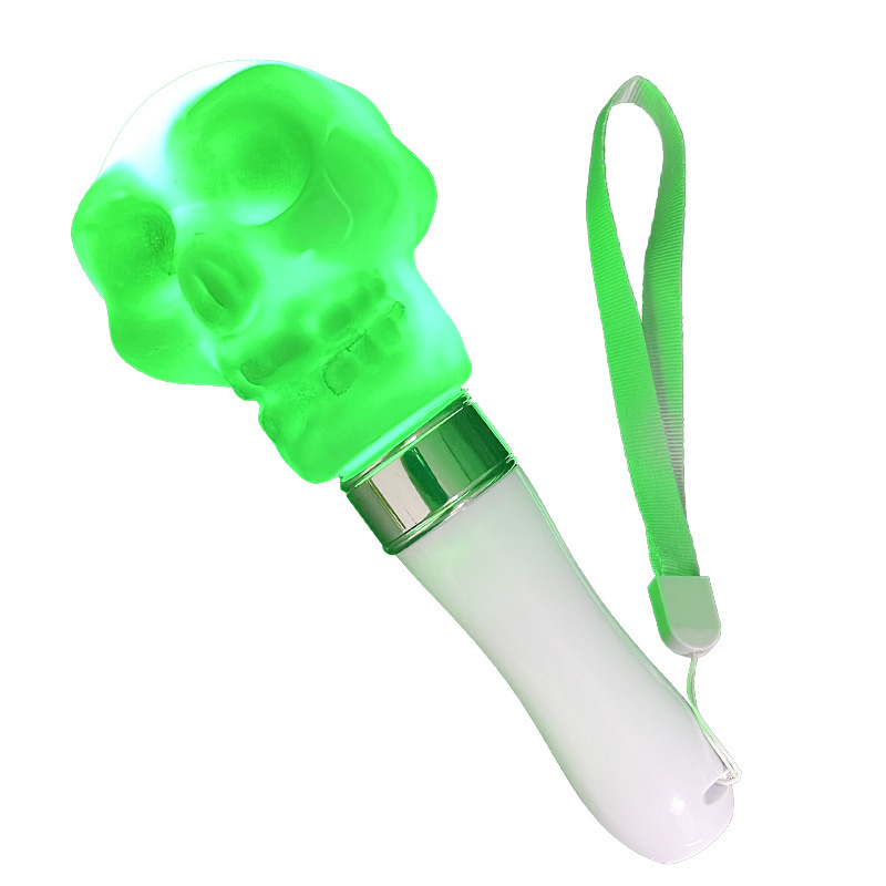 Varillas luminosas de control remoto de venta caliente transfronterizas, accesorios de atmósfera temática de Halloween, varillas luminosas de calavera, regalos de festivales de Navidad