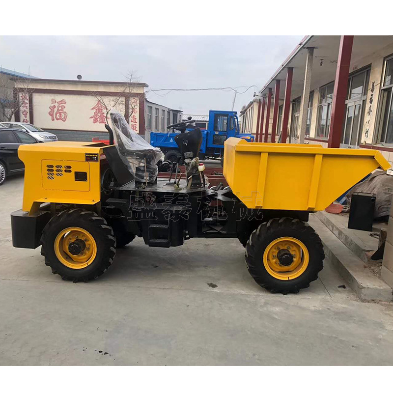 柴油四驱自卸翻斗 前卸式全封闭棚四轮车工程翻斗车 前自卸翻斗车