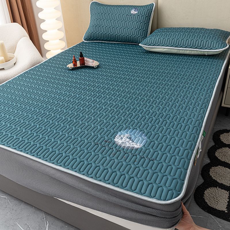 Sombrilla de cama fresca, alfombra de enfriamiento de verano para el hogar, sábana de seda de hielo de verano, sábana de cama, alfombra de aire acondicionado lavable para dormitorio