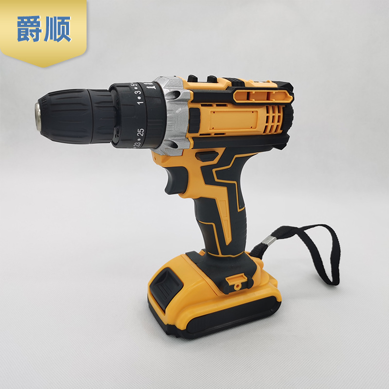 外贸跨境冲击锂电钻充电式手电钻调速双速三功能家用电动螺丝刀