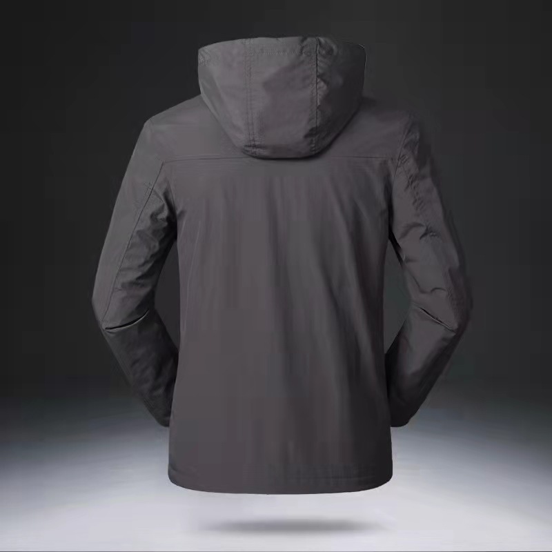 Primavera y otoño chaqueta de los hombres de color sólido chaqueta con capucha al aire libre de los hombres de Moda Ropa de Montañismo deseo Comercio exterior al por mayor