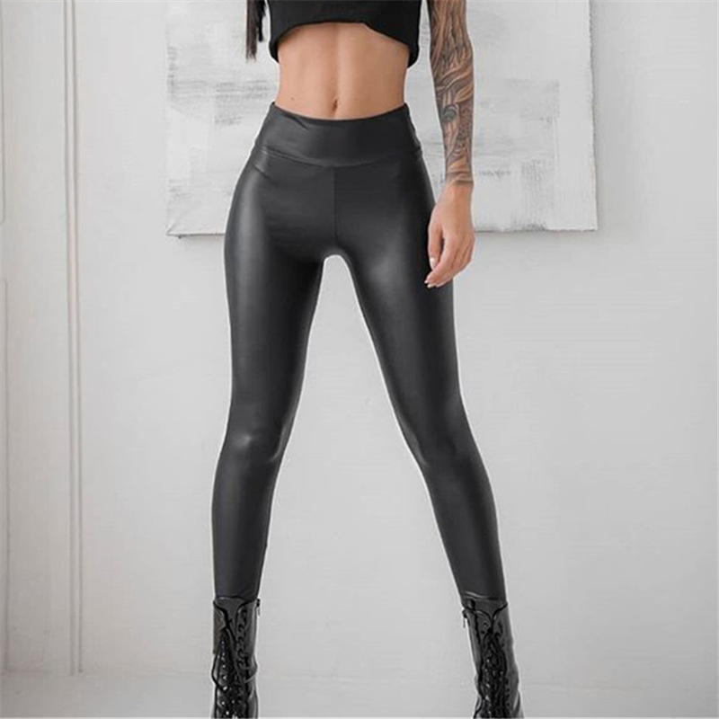 Cross-border high-waist PU leather pants women's bright European and American leather pants tight nightclub ins style sexy leggings women PK15 Cross-border high-waist PU leather pants women's bright European and American leather pants tight nightclub ins style sexy leggings women PK15