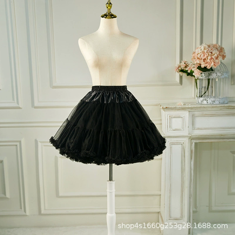 Юбка лолита Yun Duo поддерживает ежедневную Лолиту 45 см, мягкая пряжа, сильный пантон, короткая, зефир, универсальная