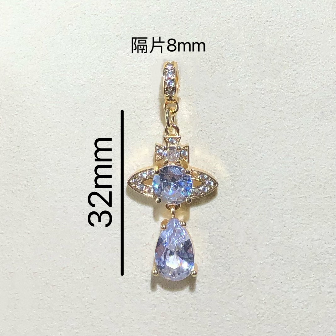 High Color Retention 14K Gold-Filled Crystal DIY Accessories Heavy Tassel Pendant Spacer Beads Bracelet Necklace Beaded Accessories