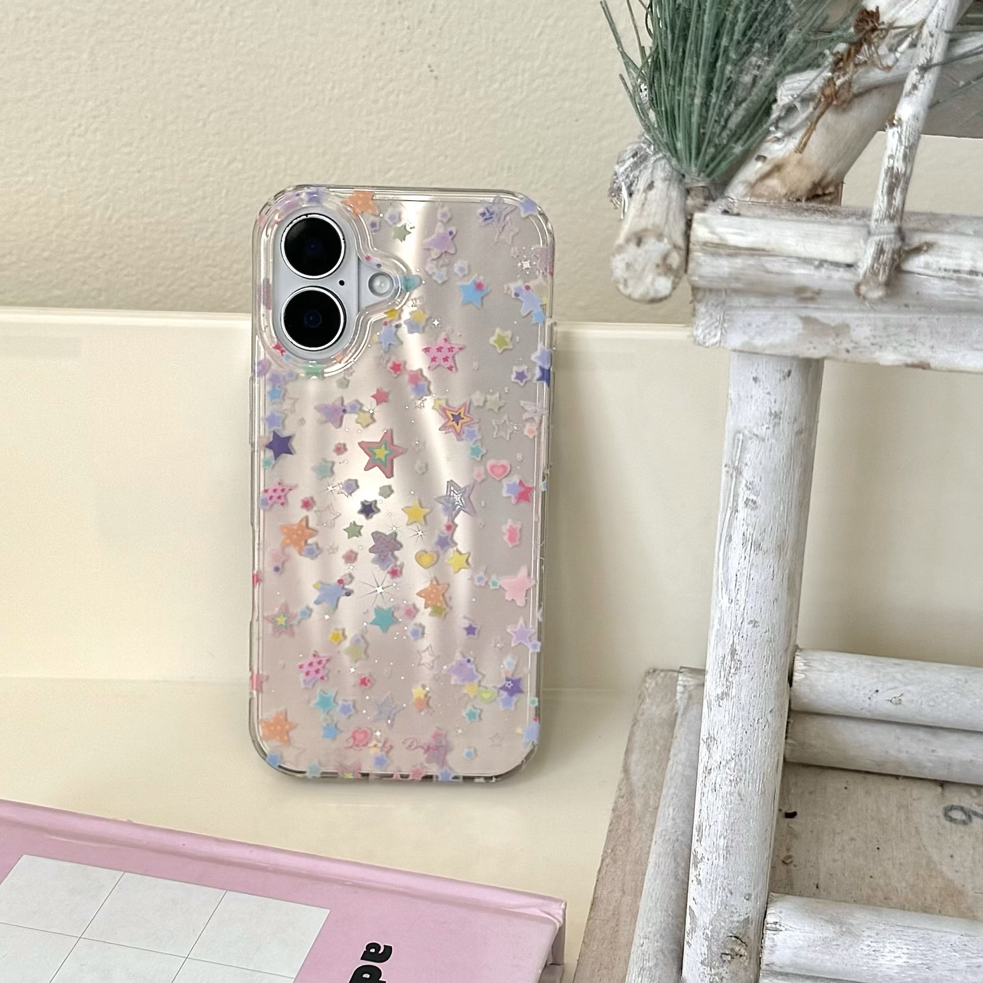 Estilo coreano ins color estrella mariposa apple 16ProMax pulsera 14/13 funda para teléfono móvil iphone15 mujer