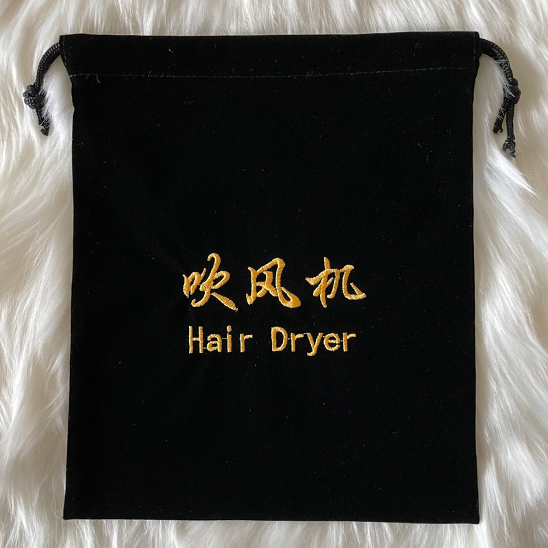 Bolsa de terciopelo bolsa de secador de pelo de hotel bolsa de terciopelo en stock bolsa de cordón bolsa de joyería bolsa de secador de pelo bolsa de almacenamiento bolsa de lino