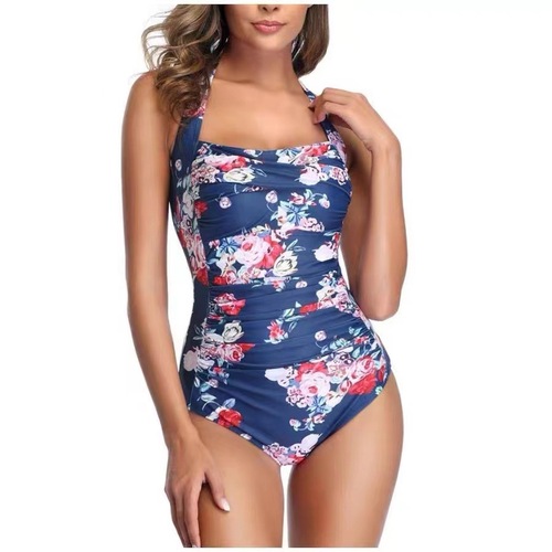 European and American style one-piece swimsuit, close-fitting swimsuit, solid color European and American style women's tankini in Lianing Huludao