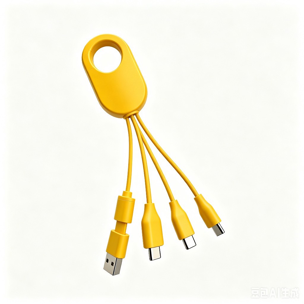 钥匙扣数据线一拖三四五充电钱多功能多合一手机充电线5V3A快充