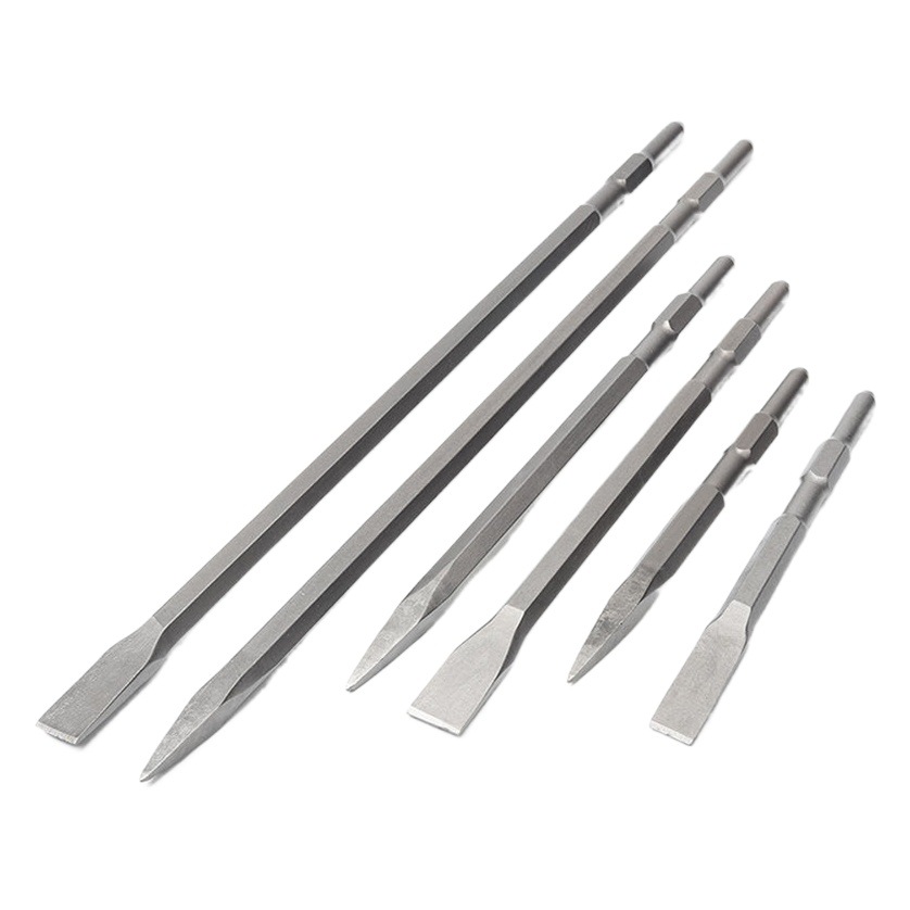 Venta al por mayor martillo eléctrico de punta de martillo de punzón de cinta plana ensanchado de mango cuadrado de piedra mango redondo de dos fosas dos ranuras en forma de U de doble propósito de martillo eléctrico