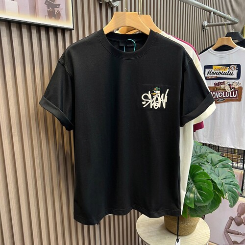 Cartoon printed short-sleeved t-shirt Men's summer fashion trend all-matching casual American fashion brand round-collar base shirt