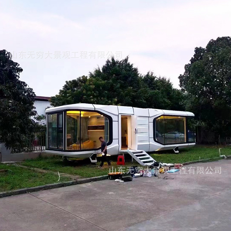Suministro directo de fábrica lugar escénico adaptación casa de campo varias especificaciones móvil al aire libre almacén de manzana B & B espacio cápsula
