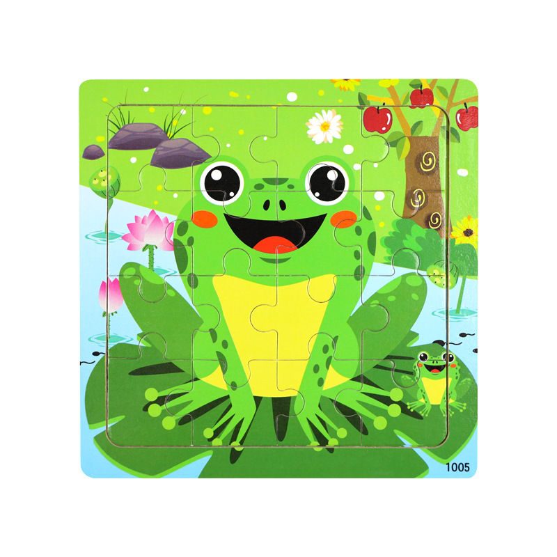 Puzzle plano de madera para niños pensamiento lógico juguetes de entrenamiento de mano movimiento fino