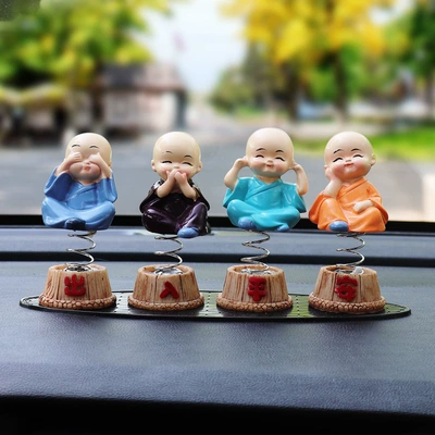 Shake your head car ornaments car Car ornaments - shake-your-head-monk-leopard-pad