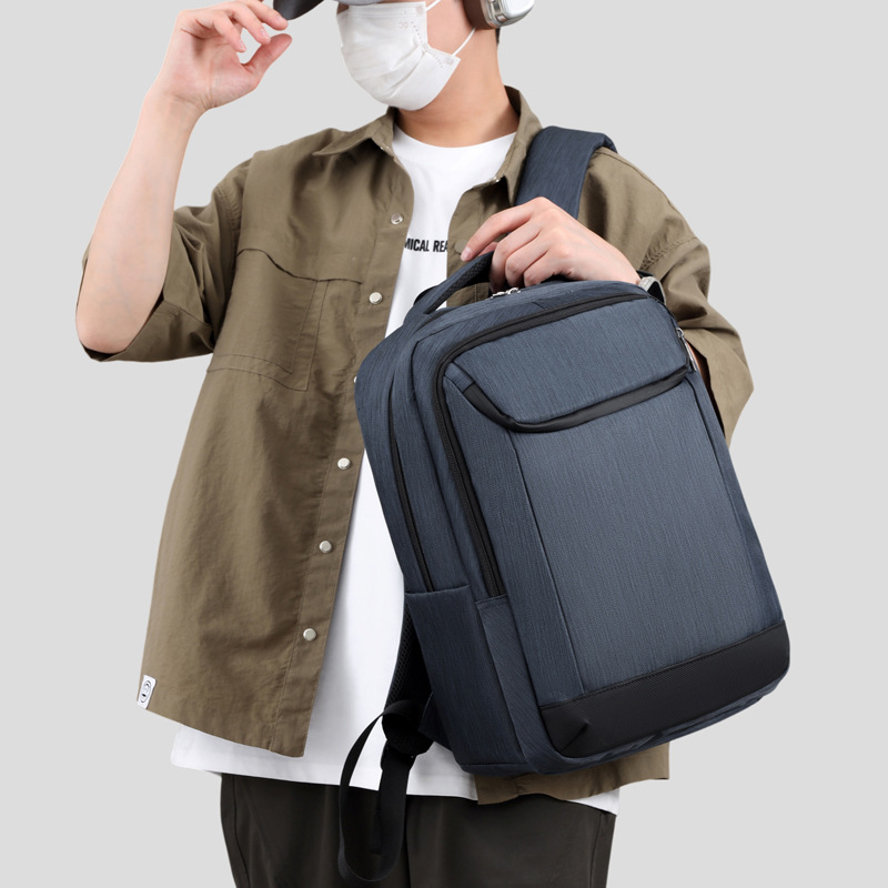 Multifunctional Solid Color Business Backpack, Large Capacity, Lightweight Computer Bag, Simple Casual Commuting Versatile Backpack Wholesale