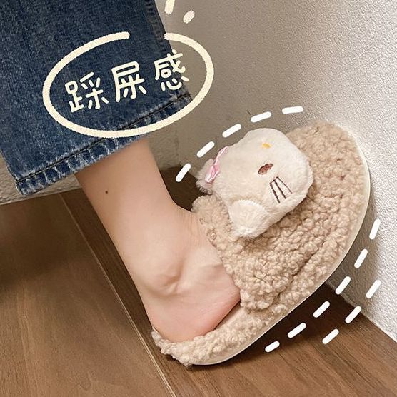 可爱卡通猫棉拖女2025新款包头厚底加厚保暖棉拖鞋可爱居家棉拖|undefined