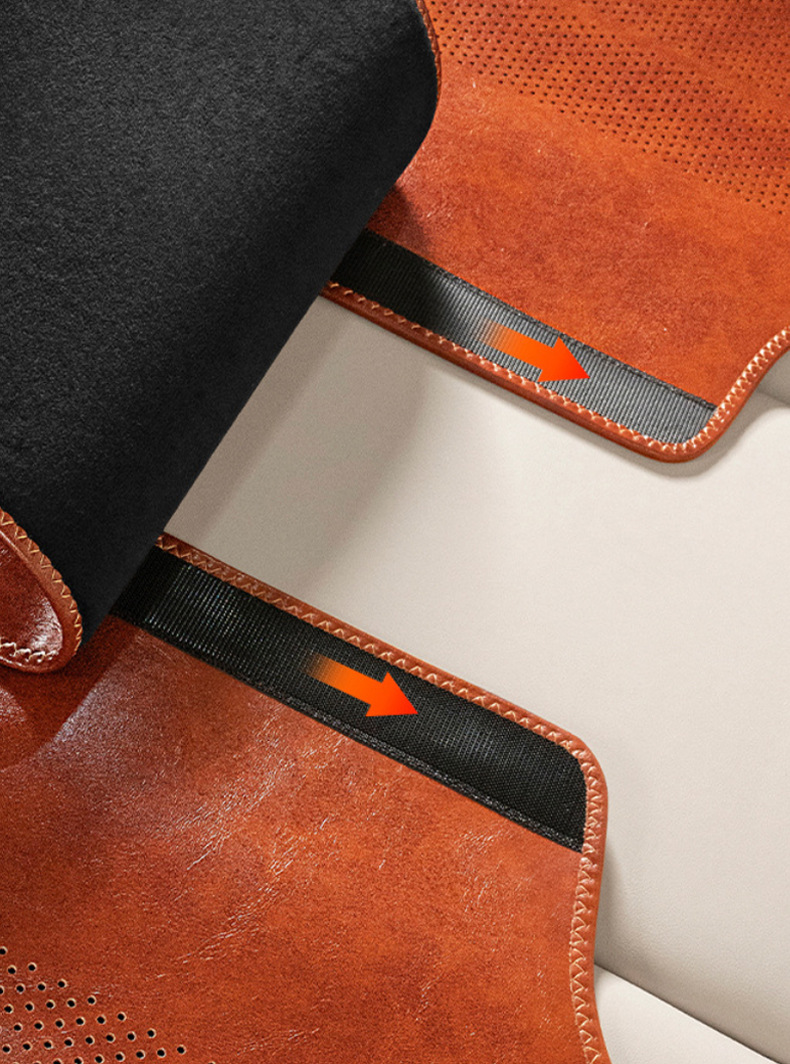 Summer Oiled Leather Ventilated Car Seat Cushion