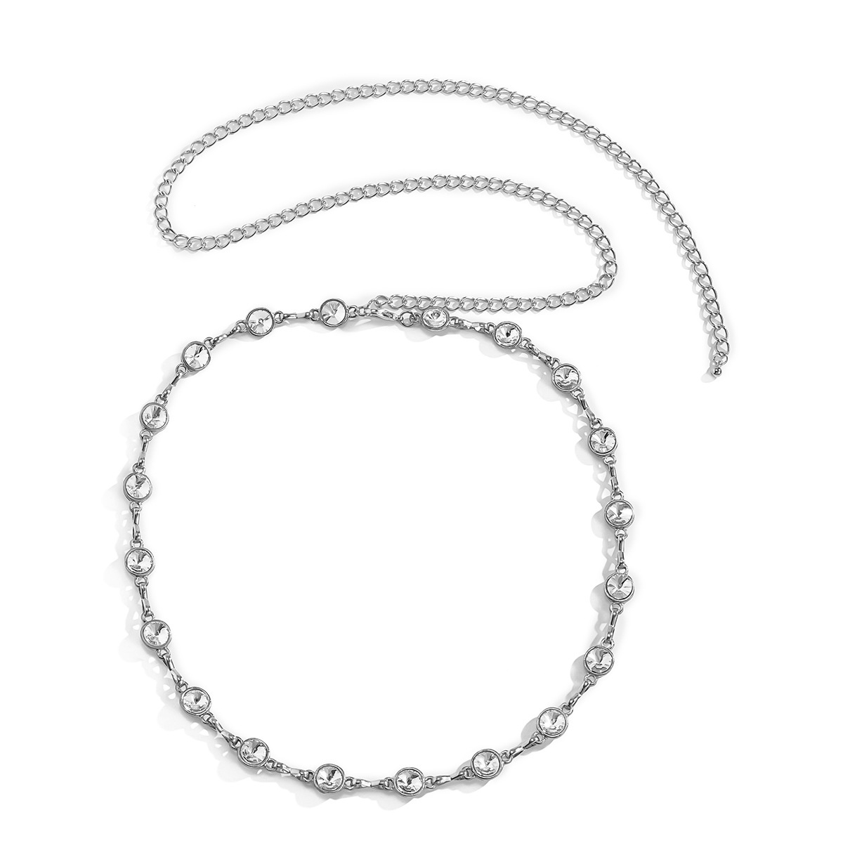 Simple Fashion Rhinestone Single Circle Waist Chain display picture 1