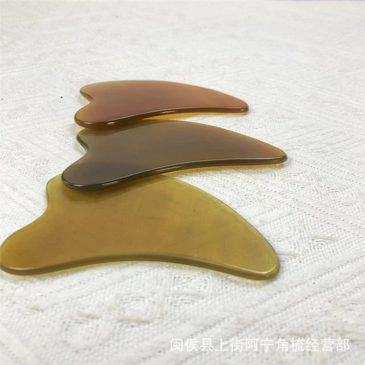 Horn Gua Sha Board Dolphin Shape Face Massage Tool Natural Buffalo Horn Scraping Plate Multiple Thickness Options key features