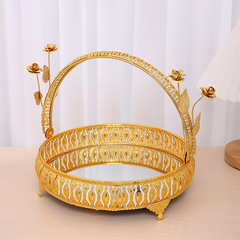 European-style creative fruit bowl home minimalist living room coffee table snack dry fruit storage tray high-end light luxury cake plate