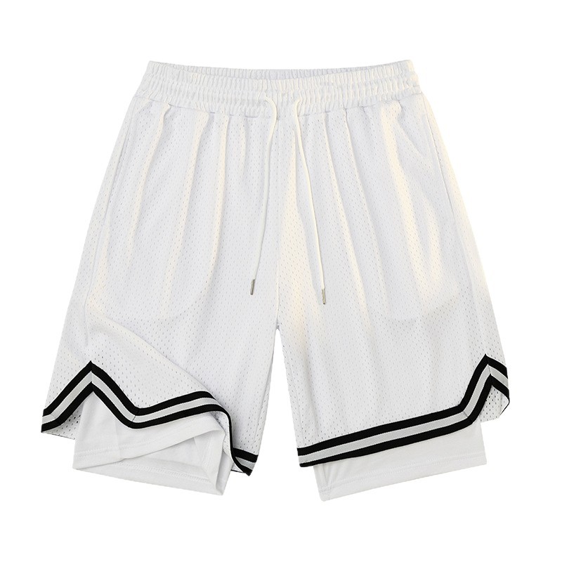 Falso de dos pantalones de baloncesto para hombres, pantalones cortos de tres puntos, entrenamiento deportivo, secado rápido, pantalones transpirables para hombres, pantalones de fitness, pantalones image 6