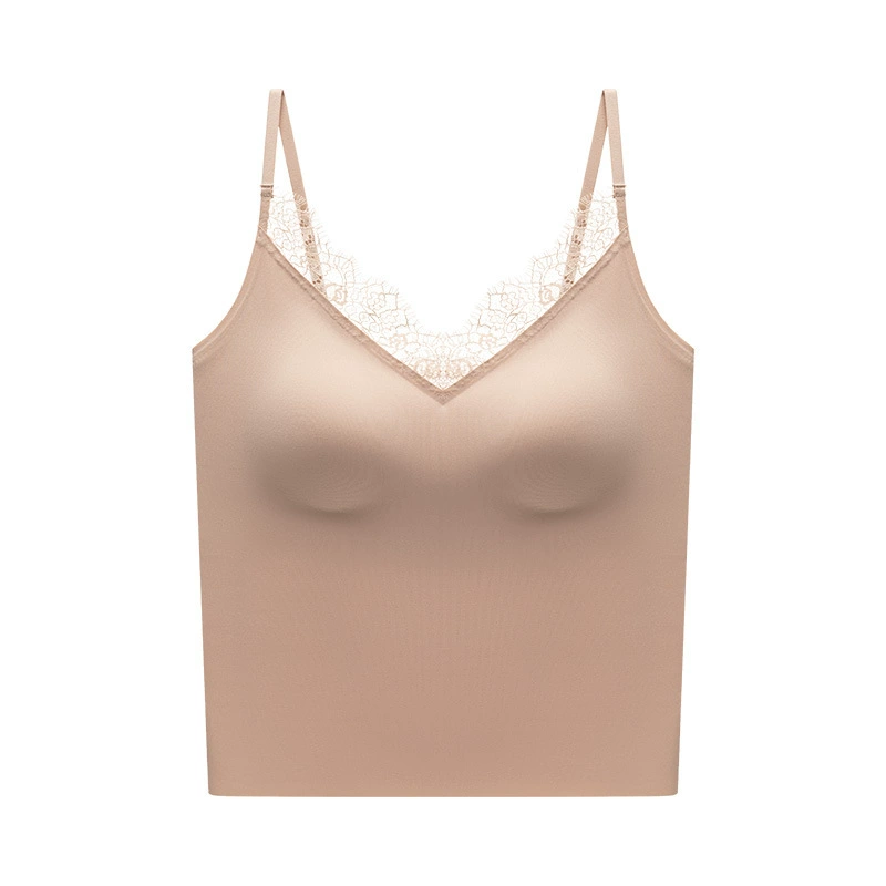 Foundation, long lace underwear, bra, vest, (Cross-border trading), no trace, V-neckline, beautiful back