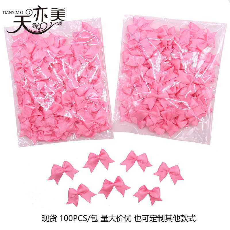 Cinta en stock cinta pequeño arco textil accesorios Rosa cola de milano cinta arco 100