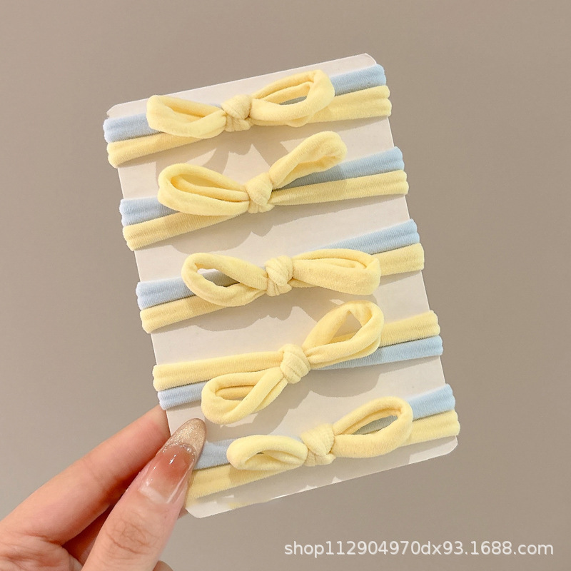 Cuerdas de cabeza negras duraderas anillo de cabello elástico cabello de cola de caballo de alta altura cubierta de cuero simple accesorios para el cabello de correa versátil