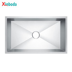 不锈钢直角台下大单槽厨房洗碗盆 手工水槽